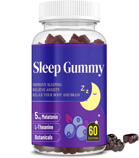 Melatonin Dietary Supplement Gummies, Strawberry, 5 mg, 60 Count